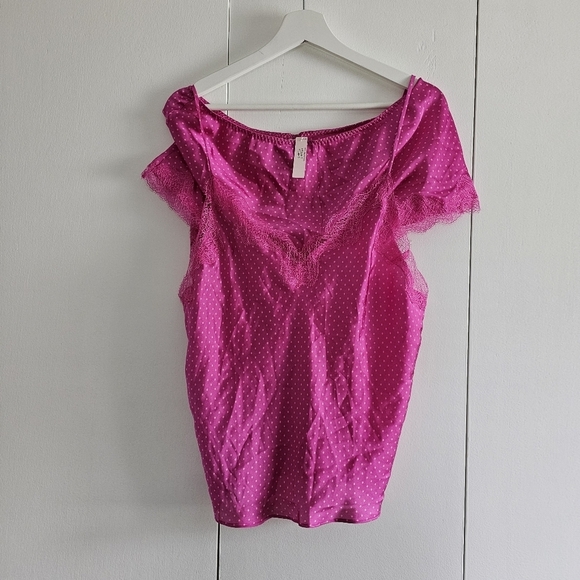NEW Victoria's Secret Pink Polka Dot Pajama Set Size L - Picture 2 of 5